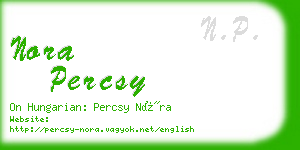 nora percsy business card